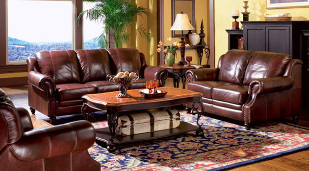 Princeton Leather Sofa and Loveseat